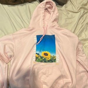 Pink Pacsun Flower Graphic Hoodie